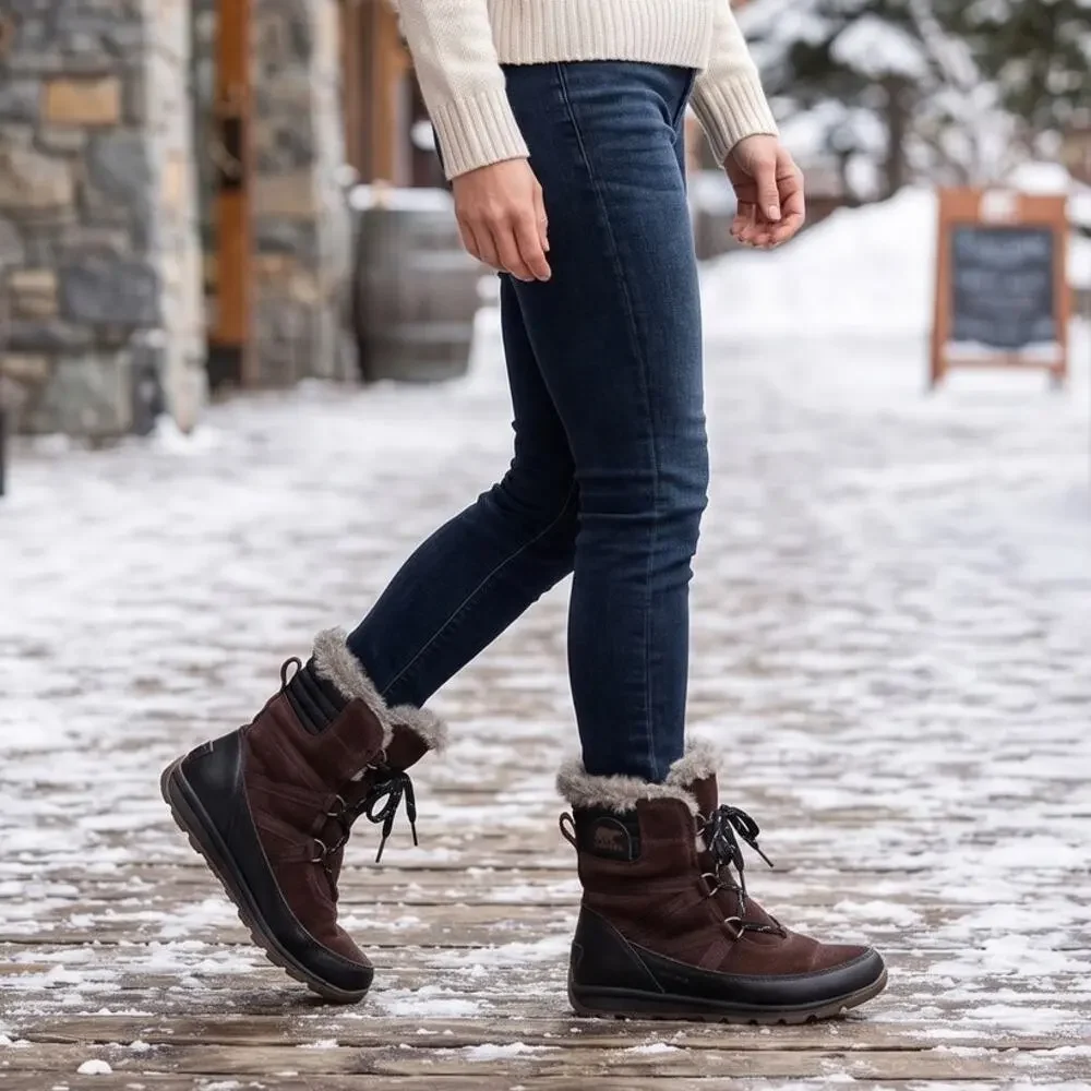 Sorel Womens 9 Gorpcore Granola Girl Outdoors Suede Whitney Short Snow‎ Boots